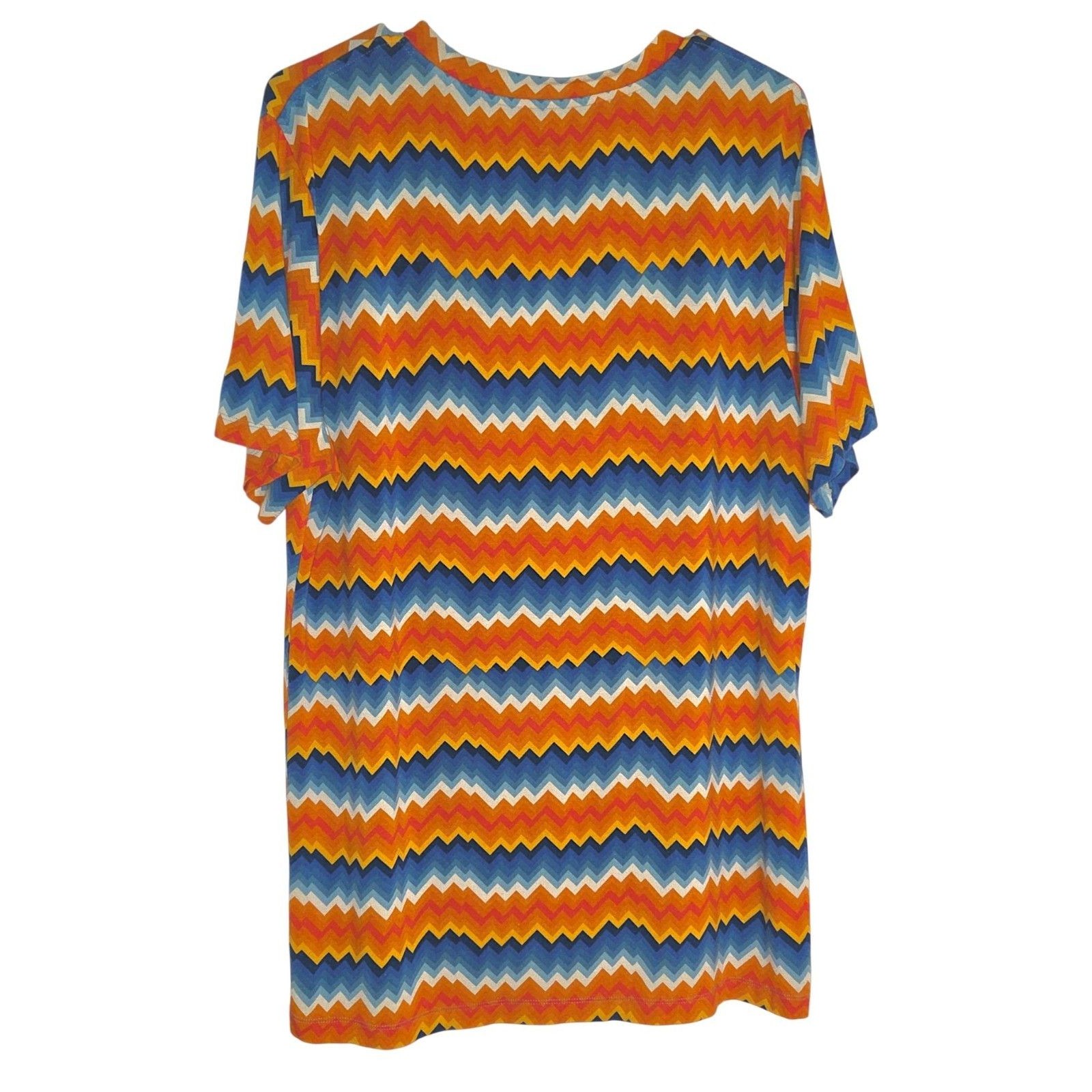 Me Undies Large Chevron Micro Modal Unisex Tee Orange, Blue, White Soft — image 3 of 3